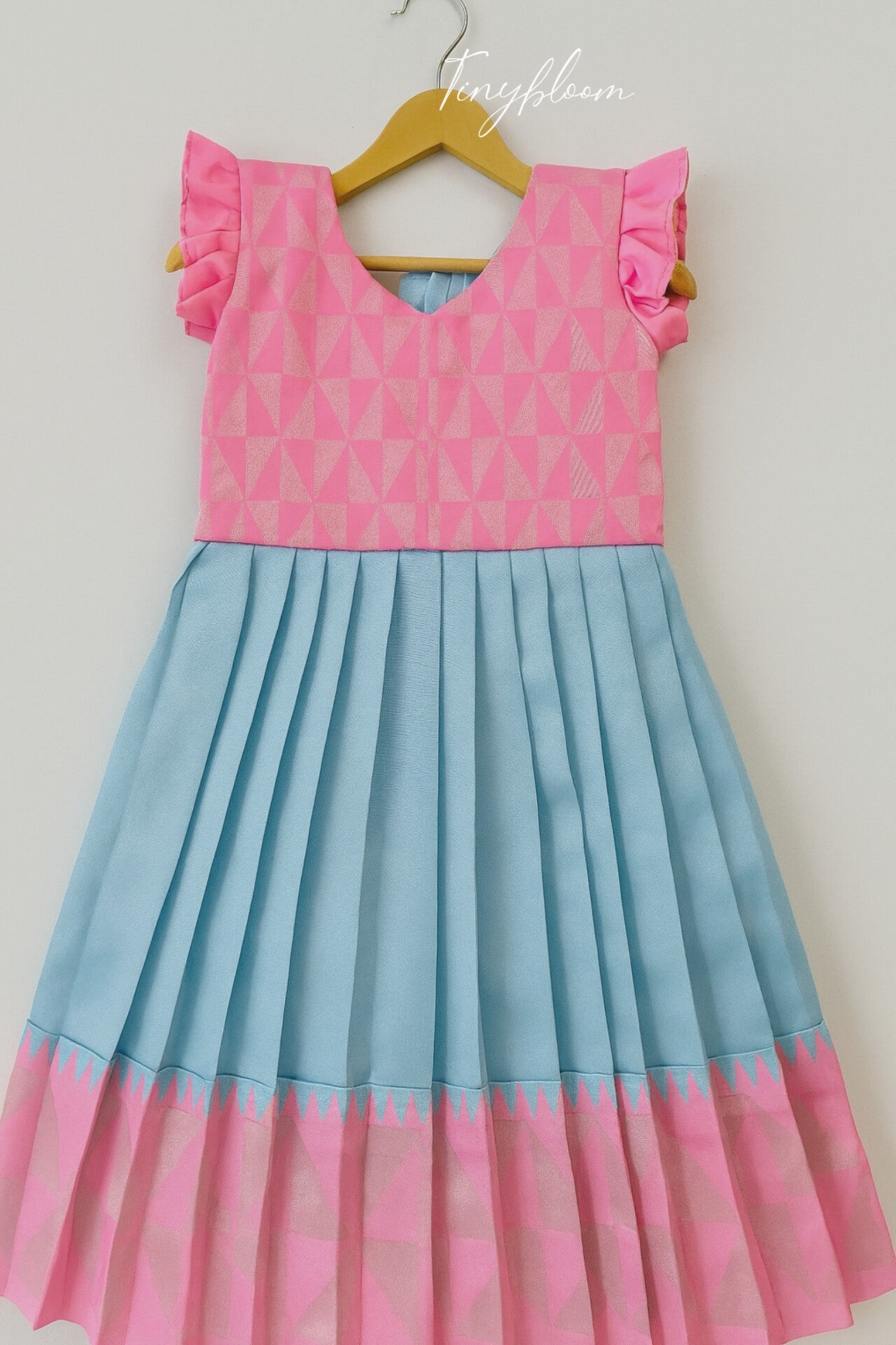 Tissue Silk Long Frock - Cotton Candy