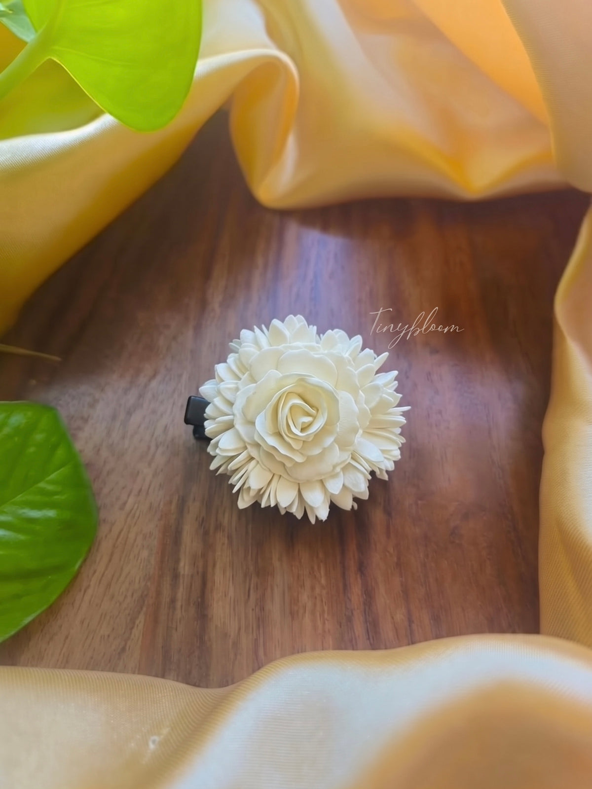 Rose - Alligator clip