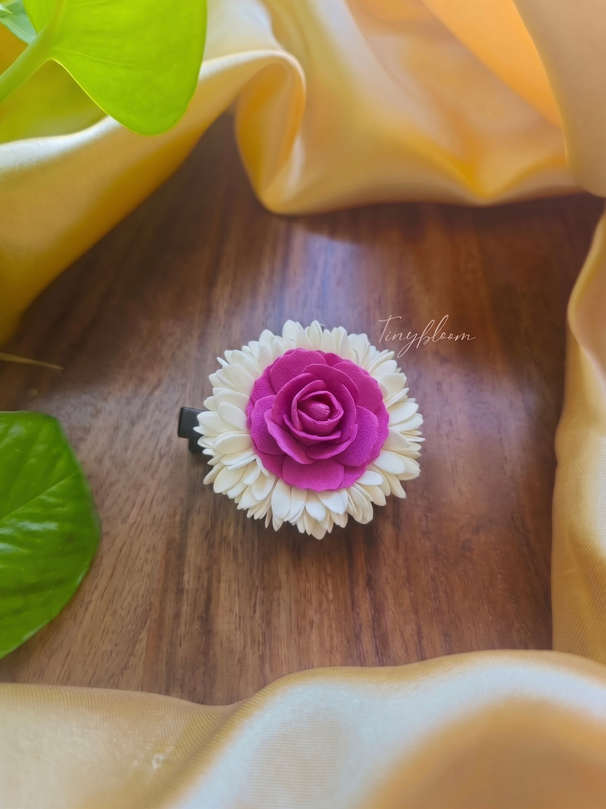 Rose - Alligator clip