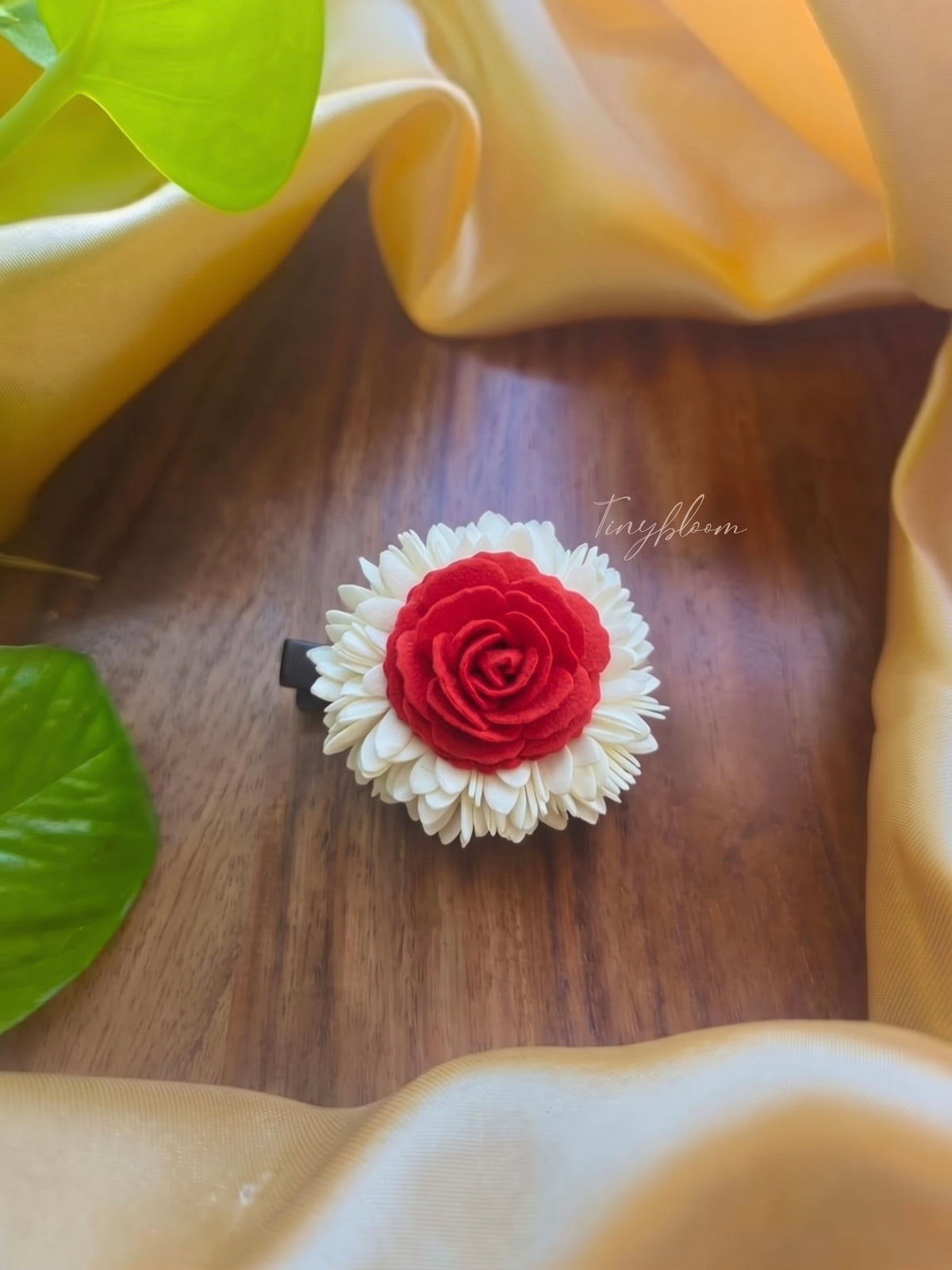 Rose - Alligator clip