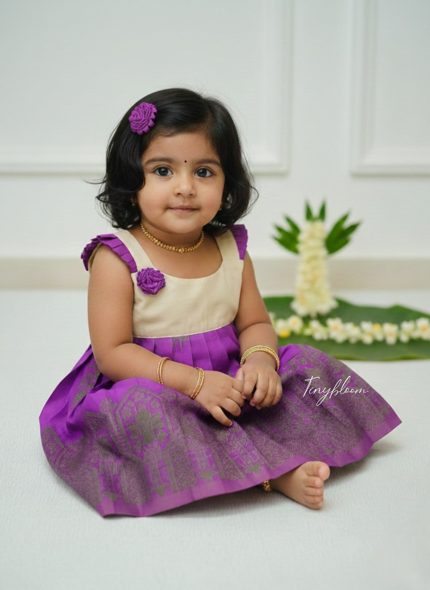 Purple orchid Frock