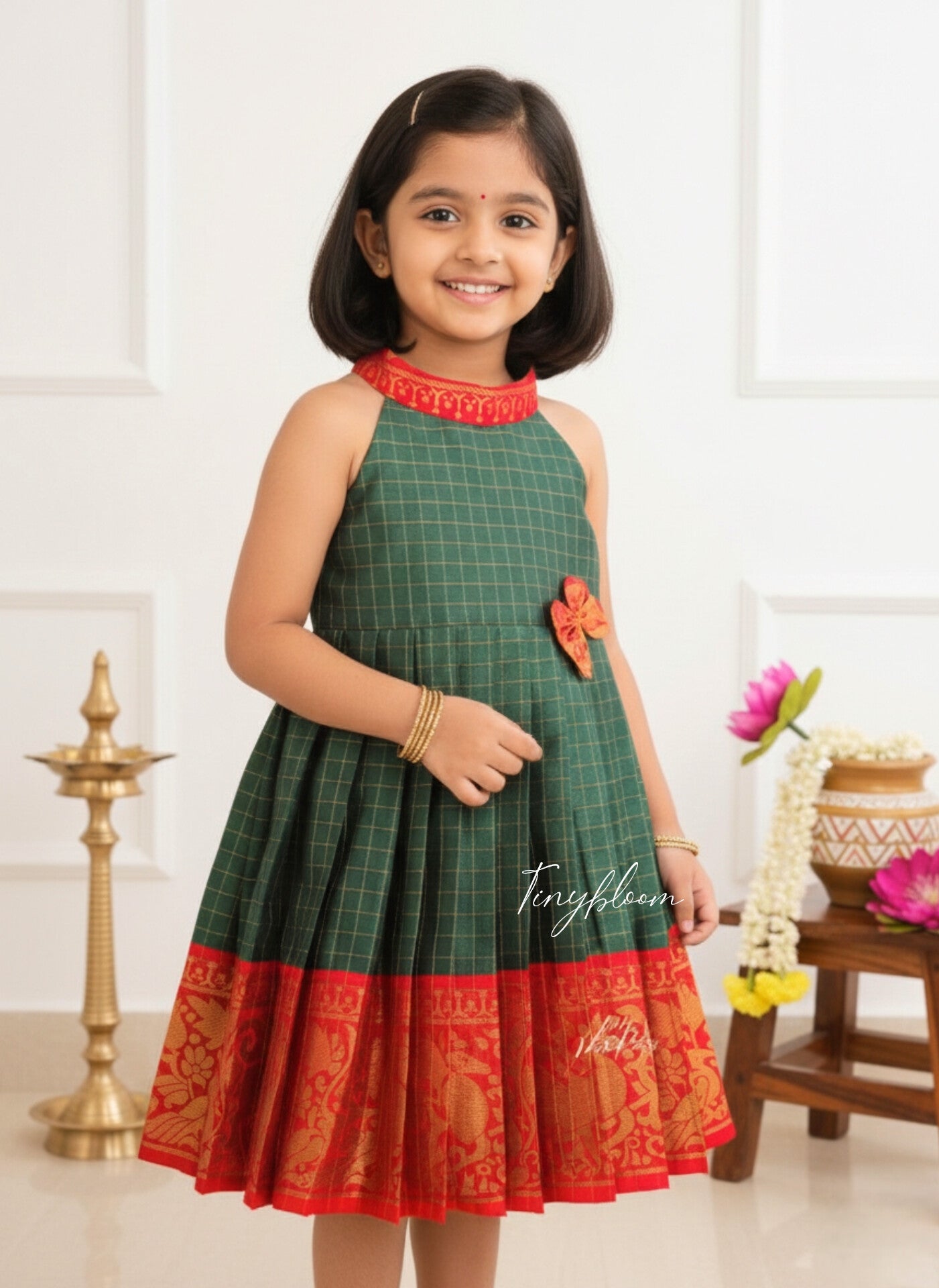 Varnam - Sungudi cotton Frock